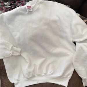 Jerzees Hanes Comfort blend White Crewneck Sweater